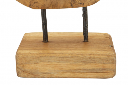 Sculptură, Hasi din tec reciclat 28x10x38 cm (piesa unica) [5]