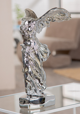 Sculptură, Îngeri, Rășină sintetică, argintie, PU 1, L. 20 cm, L. 16 cm, H 33 cm [3]