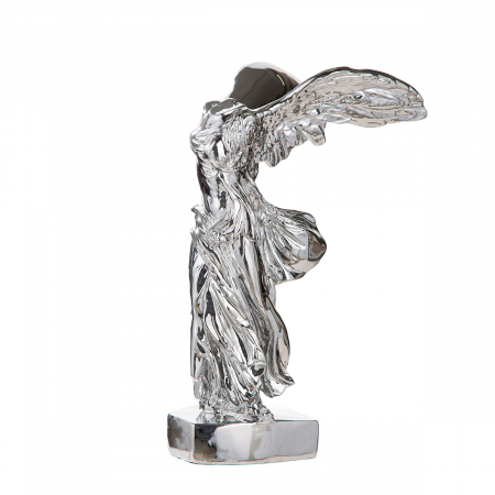 SALE % - Sculptură, Îngeri, Rășină sintetică, argintie, PU 1, L. 20 cm, L. 16 cm, H 33 cm
