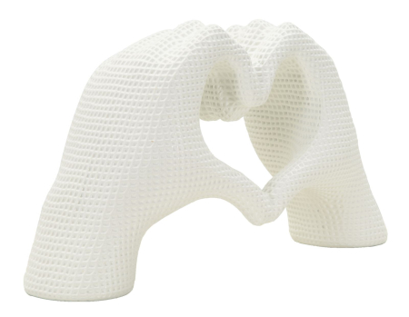 Sculptura, inima, alb cm 25x7,5x13,5  [1]
