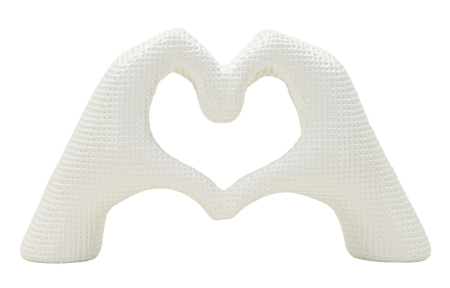 SALE % - Sculptura, inima, alb cm 25x7,5x13,5 