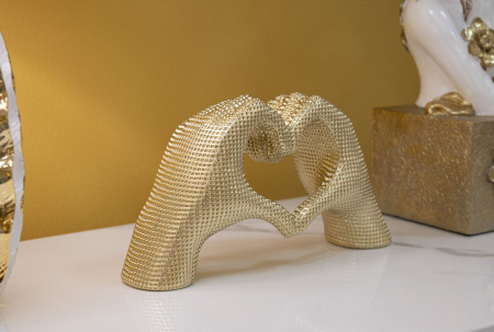 Sculptura, inima, auriu cm 25x7,5x13,5  [5]