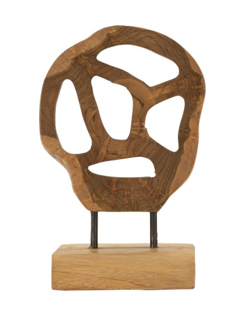 Mare si soare - Sculptură, Lubang din tec reciclat 18x10x27 cm (piesa unica)