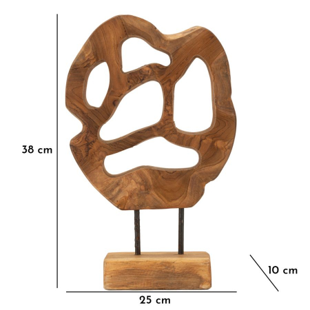 Sculptură, Lubang din tec reciclat 25x10x38 cm (piesa unica) [8]