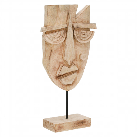 Sculptură, Mască, Yoruba, Lemn de mango, ecru, PU 1, L. 9 cm, L. 23 cm, H. 45,5 cm [1]