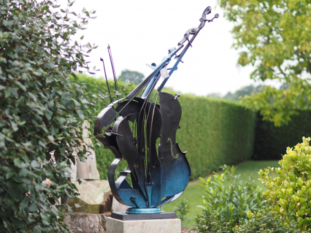 Figurine bronz - Sculptura moderna Cello, Bronz, 149 x 88 x 28 cm
