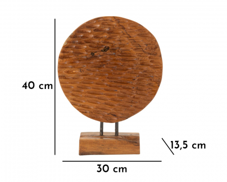 Sculptură, MONEDA din tec reciclat 30x15,5x40 cm (piesa unica) [8]