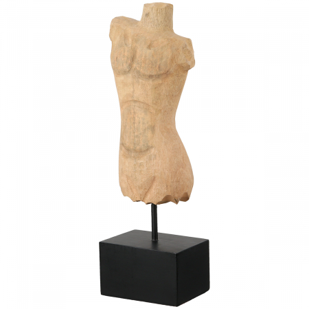 SALE % - Sculptură, Om, lemn de mango, culori naturale, PU 1, L. 9 cm, l. 13 cm, H 42 cm