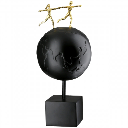 SALE % - Sculptură, Pământ, Rășină sintetică, negru, PU 1, L. 15 cm, L. 15 cm, H 34 cm