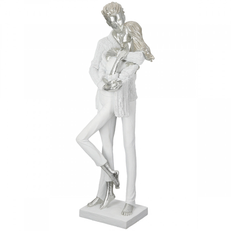 Dragobete - Sculptură, Pereche, Rășină sintetică, alb, PU 1, L. 13 cm, L. 15 cm, H 46 cm