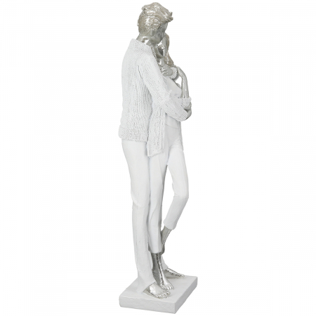 Sculptură, Pereche, Rășină sintetică, alb, PU 1, L. 13 cm, L. 15 cm, H 46 cm [3]