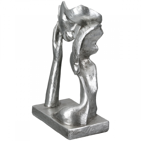 Sculptură, Pereche, Rășină sintetică, argintie, PU 2, L. 8 cm, L. 14 cm, H 21 cm [2]