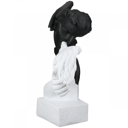 Sculptură, Pereche, Rășină sintetică, negru, alb, PU 2, L. 12 cm, L. 17 cm, H 27 cm [1]