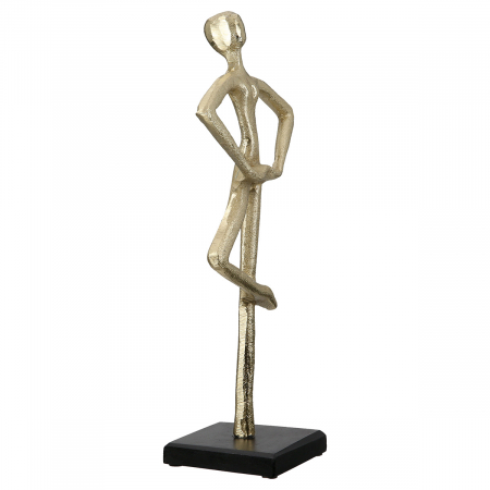 Sculptură, Persoană, Aluminiu, auriu, PU 2, L. 11 cm, L. 17 cm, H 38 cm [3]