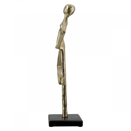 Sculptură, Persoană, Aluminiu, auriu, PU 2, L. 11 cm, L. 17 cm, H 38 cm [1]