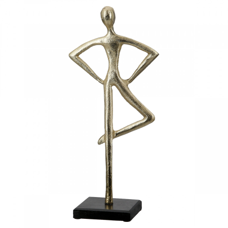 Sculptură, Persoană, Aluminiu, auriu, PU 2, L. 11 cm, L. 17 cm, H 38 cm [2]