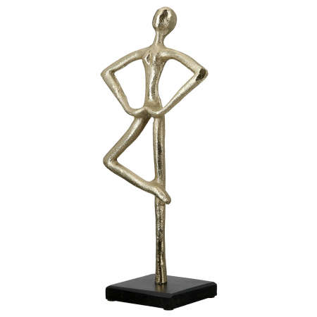 Modern - Sculptură, Persoană, Aluminiu, auriu, PU 2, L. 11 cm, L. 17 cm, H 38 cm