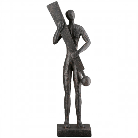 Sculptură, Persoană, Rășină sintetică, antracit, PU 2, L. 8 cm, L. 11 cm, H 37 cm [1]