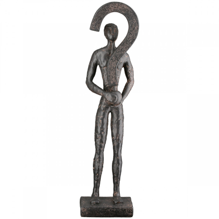 Sculptură, Persoană, Rășină sintetică, antracit, PU 2, L. 8 cm, L. 11 cm, H 39 cm [1]