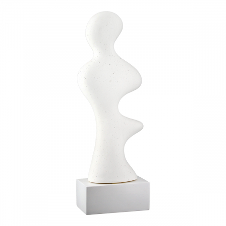 Sculptură, Prasero, punctat, Ceramica, gri, alb, PU 2, 2 buc. asortate, L. 9 cm, L. 14 cm, H. 42 cm [3]