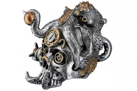 Sculptură rasinaSteampunk Skull [3]