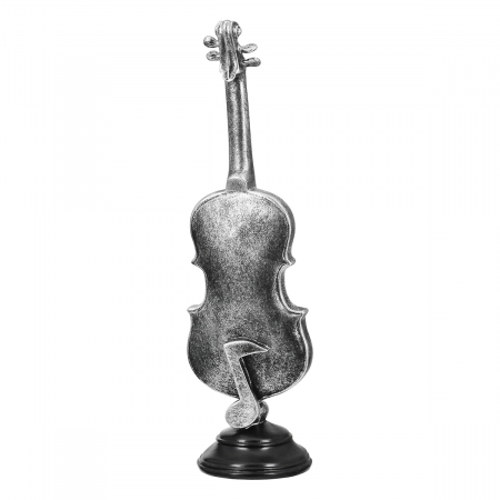 Sculptură, Violoncello & Saxofon, Polirășină, argintie, PU 2, 2 buc. asortate, L. 10 cm, L. 14,5 cm, H. 36,5 cm [5]