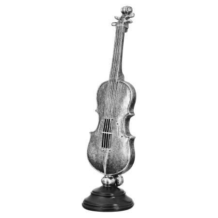 Sculptură, Violoncello & Saxofon, Polirășină, argintie, PU 2, 2 buc. asortate, L. 10 cm, L. 14,5 cm, H. 36,5 cm [4]