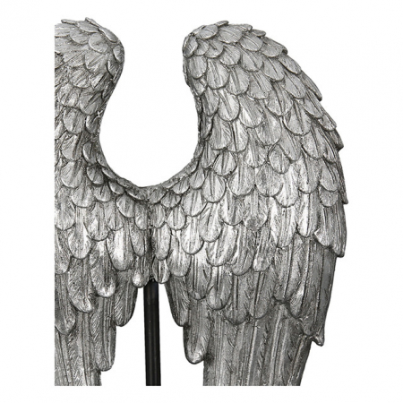 Sculptură, WINGS, polirasina, argintiu cu sclipici, 8X21X30 cm [4]