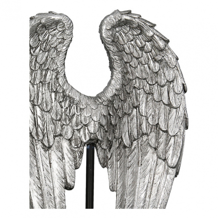 Sculptură, WINGS, polirasina, argintiu cu sclipici, 8X21X30 cm [3]