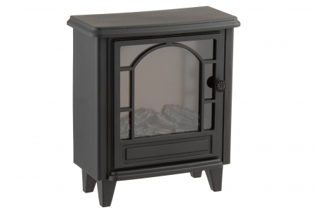 Semineu cu LED Hearth , Sintetic, Negru, 35x17x40 cm [1]