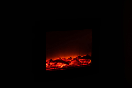 Şemineu Moderna, Led, Negru [2]