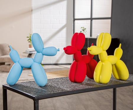 Modern - Serie 6 buc., Figurină, Câine, Rășină sintetică, albastru, galben, roșu, PU 1