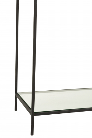 Set 2 biblioteci Circle, Sticla /Otel/Metal/Fier, Negru, 180.5x40x200.5 cm [3]