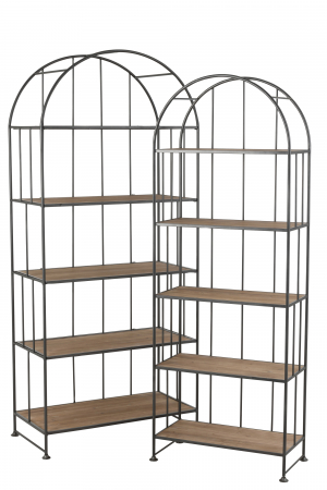 Set 2 biblioteci, Lemn, Maro, 80x40x182 cm [1]