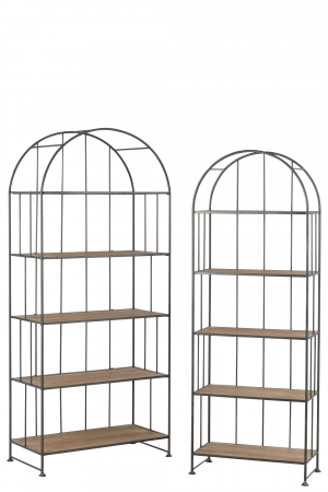 SALE % - Set 2 biblioteci, Lemn, Maro, 80x40x182 cm