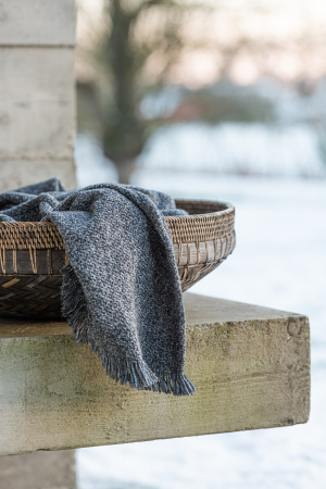 SALE % - Set 2 boluri, Fibre naturale, Negru, 49.5x49.5x14