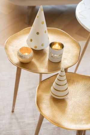 Coronite si Brazi - Set 2 braduti, Ceramica, Multicolor, 9.5x9.5x16.5