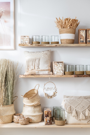 SALE % - Set 2 buc plante uscate, Fibre naturale, Natural, 14x1x43
