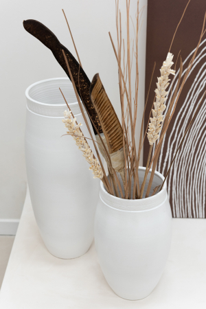 SALE % - Set 2 buc plante uscate, Fibre naturale, Natural, 20x5x145