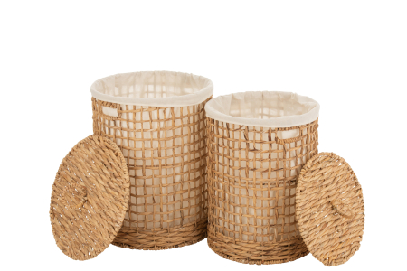 Set 2 Coșuri cu capac Natur [1]