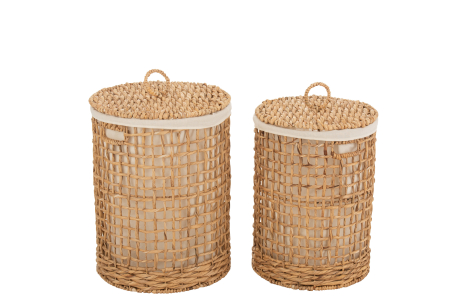 Set 2 Coșuri cu capac Natur [2]