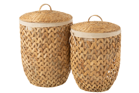 Cosuri pentru rufe - Set 2 Coșuri de rufe cu capac
