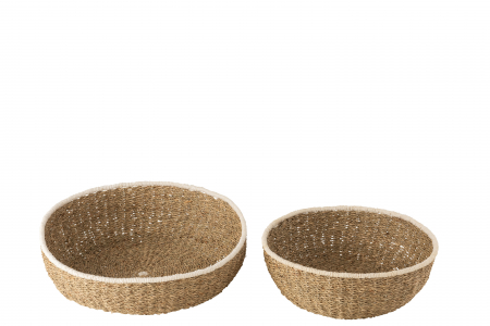 Set 2 cosuri decorative, Hartie, Maro, 46x46x14 cm [1]