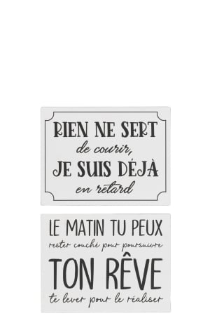 SALE % - Set 2 décor perete, Metal, Alb, 35x0.5x26.5