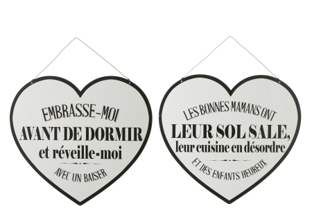 Set 2 décor perete, Metal, Alb, 40x0.2x52 [1]