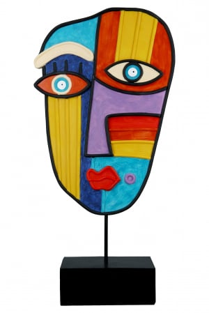 Set 2 decoratiuni Abstract, Rasina, Multicolor, 18x38x7 cm [6]