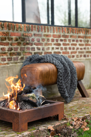 SALE % - Set 2 decoratiuni/accesorii pentru gradina, Metal, Portocaliu, 70x70x24.5 cm