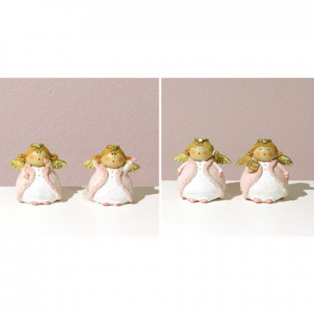 Set 2 decoratiuni Angel Pauline, Rasina, Multicolor, 3x5x5 cm [1]