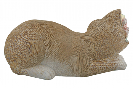 Set 2 decoratiuni Cat Nala, Rasina, Maro/Alb, 15x7x8 cm [2]