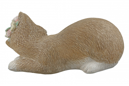 Set 2 decoratiuni Cat Nala, Rasina, Maro/Alb, 15x7x8 cm [4]
